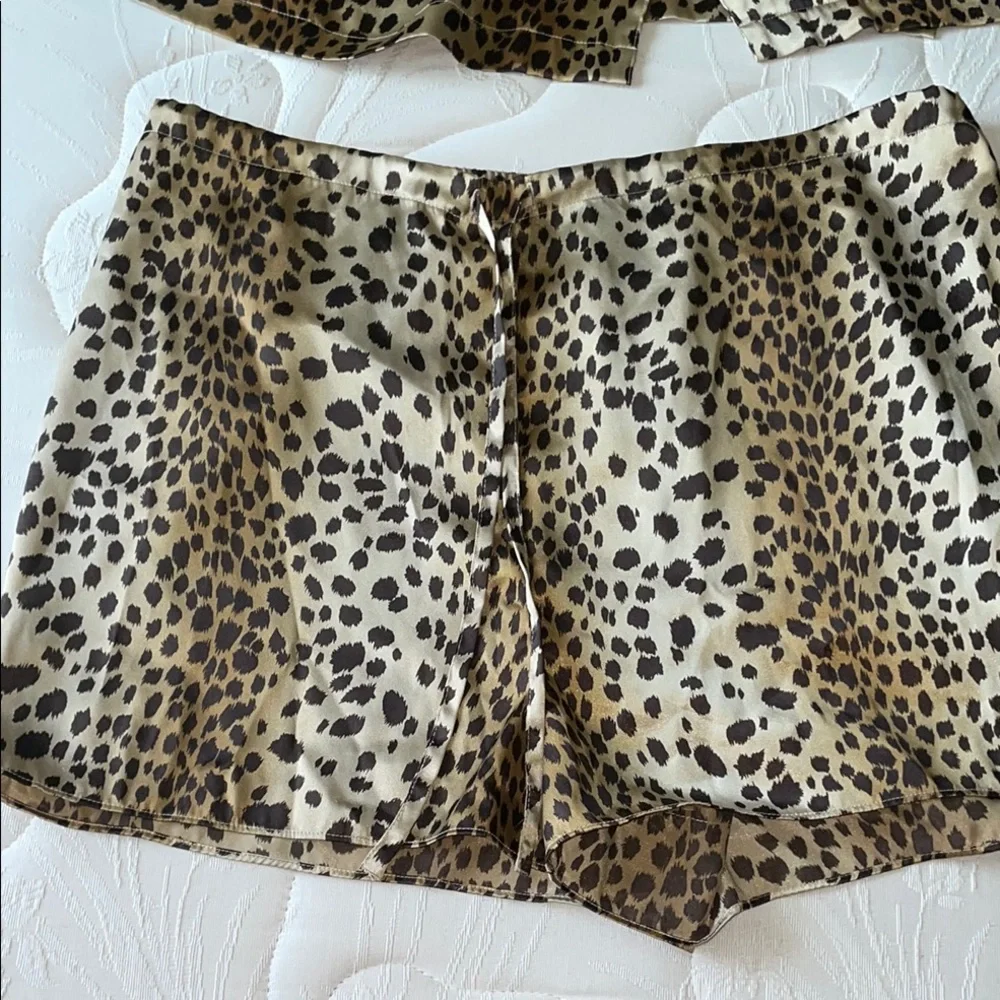 Victoria's Secret Leopard Print Pajama Set - Brown and Black - Picture 2 of 7